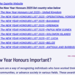 The New Year Honours List 2025 country wise screen shoot